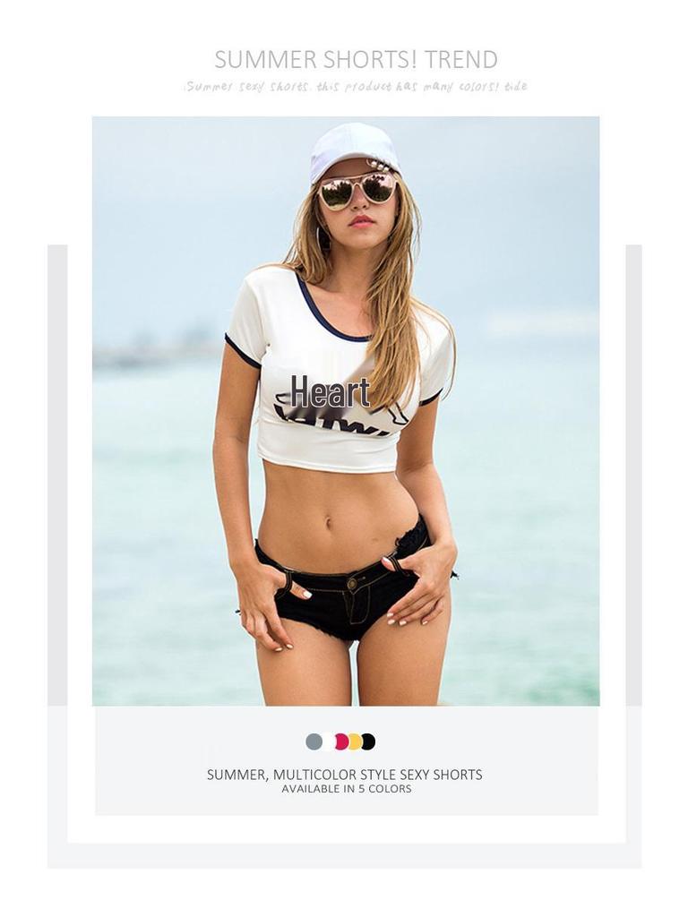 Summer Low-Waist Denim Shorts for Women - Sexy Nightclub Hot Pants DS Performance Wear