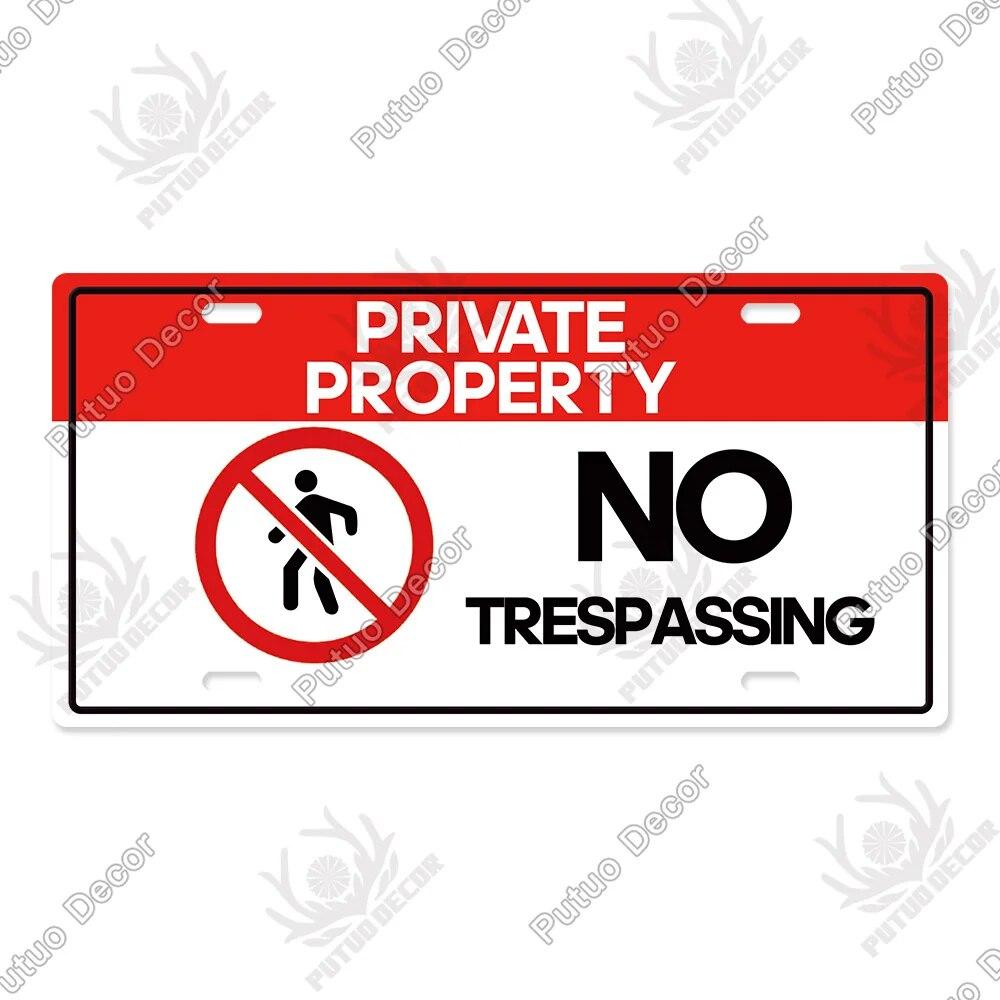 Putuo Decor Warning  Game Zone Tin Sign License Plate Plaque Metal Vintage Poster for Man Cave Pub Club Park Wall Art Decor