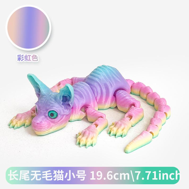 3D Printed Sphynx Cat Figurine Cute Hairless Cat Sculpture Modern Home Decoration Ornaments Creative Gifts For Cat Lovers Toy