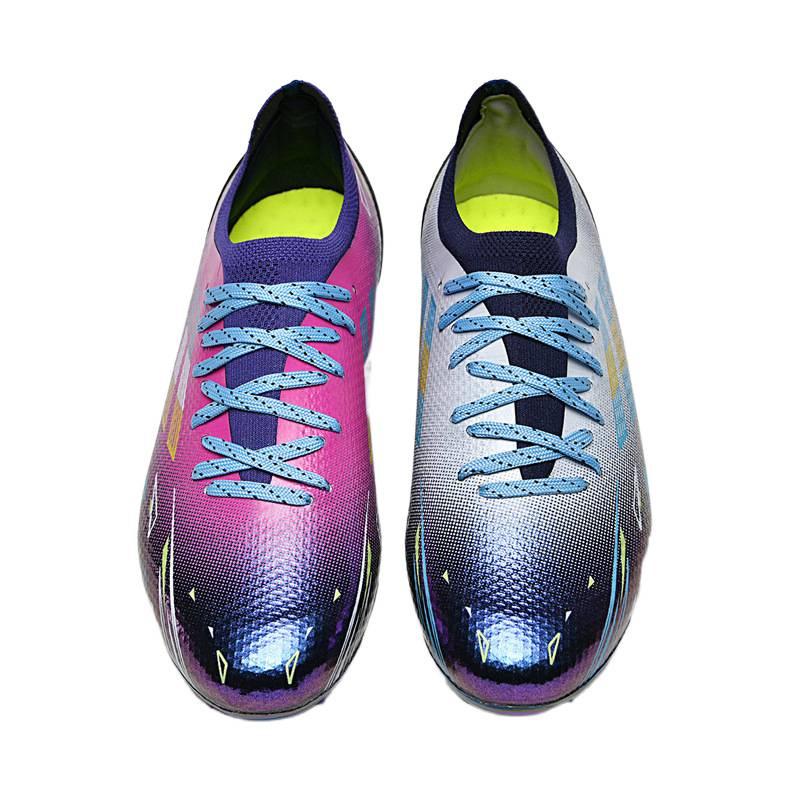 Colorful Electroplated Bottom Couple Teen Student Game Training TPU Seamless Low-top Football Shoes