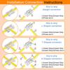 HAAMNING7 25-Pack 9-in-1 LED Connectors, 10mm 2-Pin, with 2m79-inch 22AWG Wire, for COB SMD 2835 3528 LED Strips, 9 Types of Connection Light