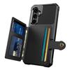 ZM03 For Samsung Galaxy S23 FE Card Holder Kickstand Phone Case PU Leather Coated TPU Back Cover