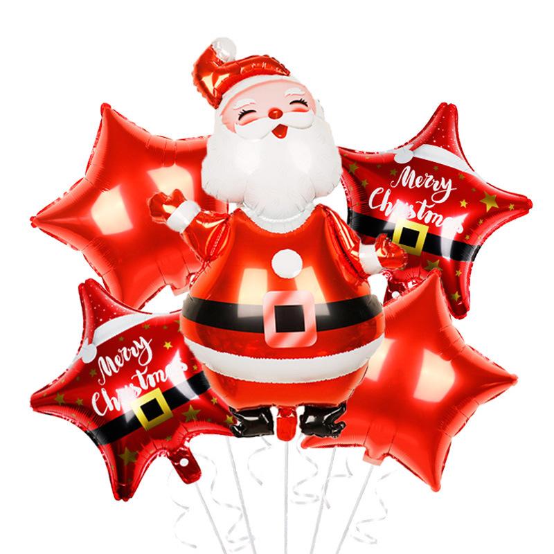 Weihnachtsballonanzug Weihnachtsmann Schneemann Elch Weihnachtsbaum DIY Weihnachts-Globos Kindergeschenke für Zuhause Neujahr 2024 Navidad Dekor