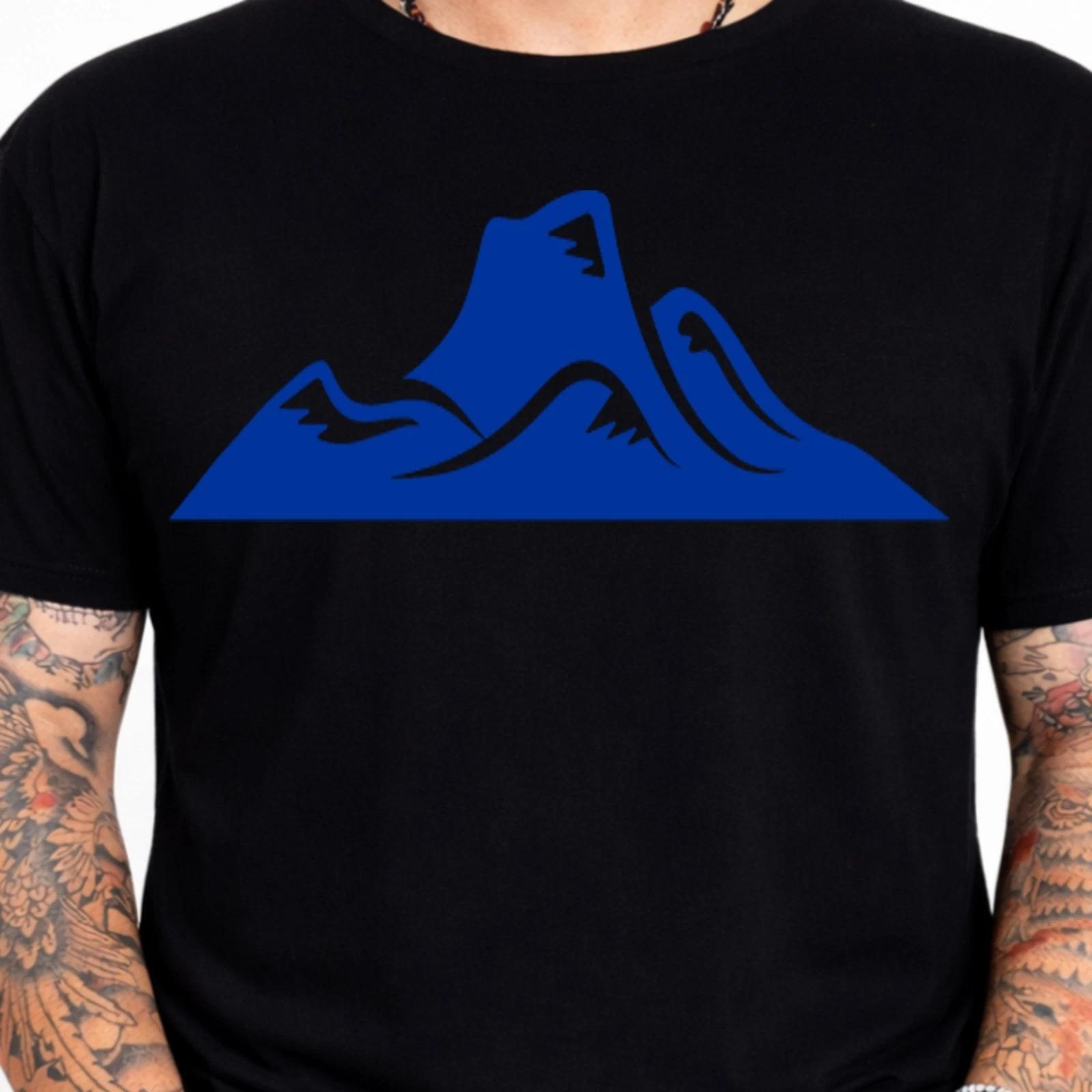 Mountain Range Minimalist Bold  Hiking Outdoor Nature Adventure Graphic T-Shirt. XXL