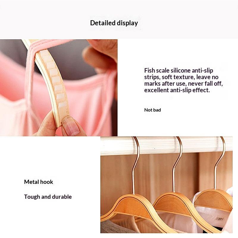 Wood Clothes Hangers Non Slip Sturdy Hooks Premium Quality for Home Boutique Closet Clothes Organization
