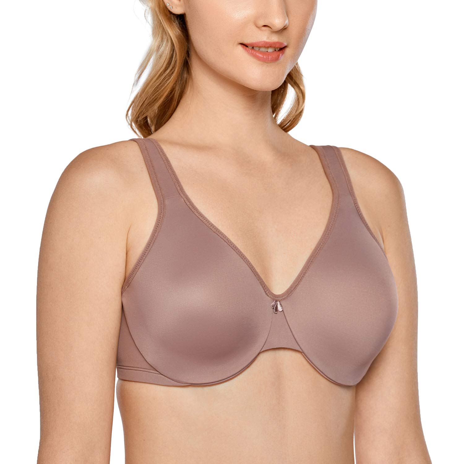 

Smaller looking large full with makes bust look Mochaccino C95 [DELIMIRA] bra, size, cup, plain, wire, smaller,