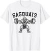 NEW LIMITED Sasquats Leg Day Weightlifting Bigfoot Squat Distressed Gym T-Shirt