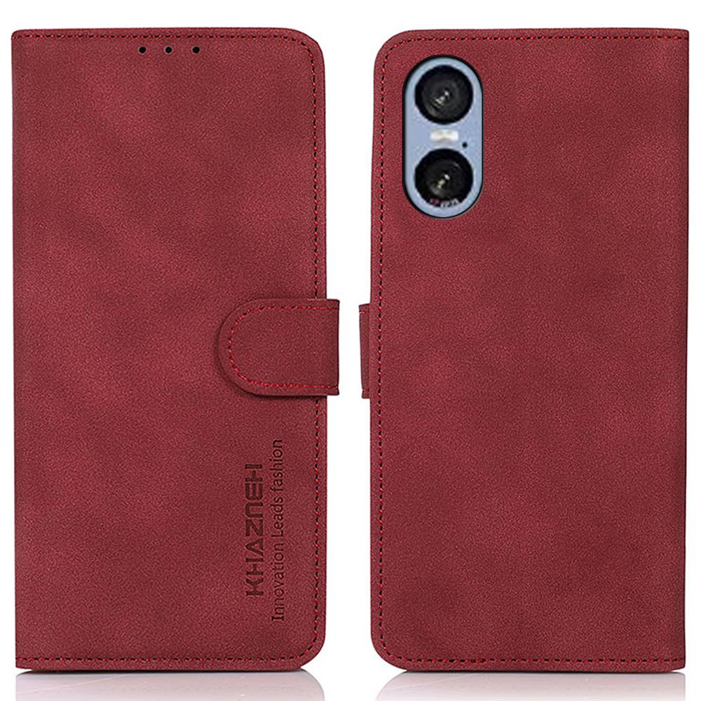 

Для Sony Xperia 5 VI Чехол Кожаный кошелек Чехол для телефона Red