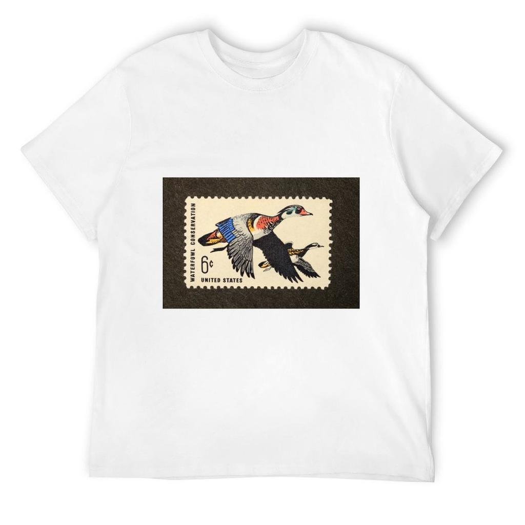 1968 6? Waterfowl Conservation Postage Stamp T-Shirt Man Clothes Heavyweights Mens Funny T Shirts