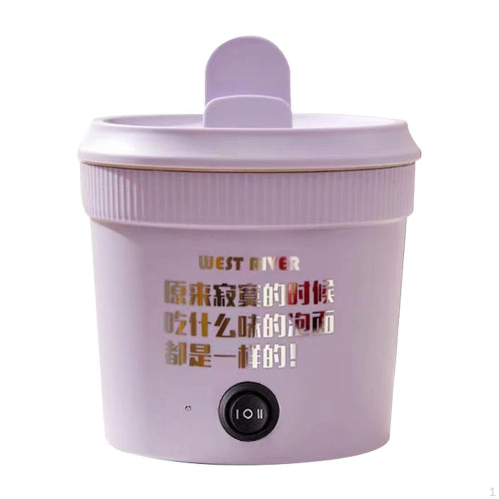 Portable Soup Steamer Multifunctional Electric Cooker for Pasta Porridge Egg violet