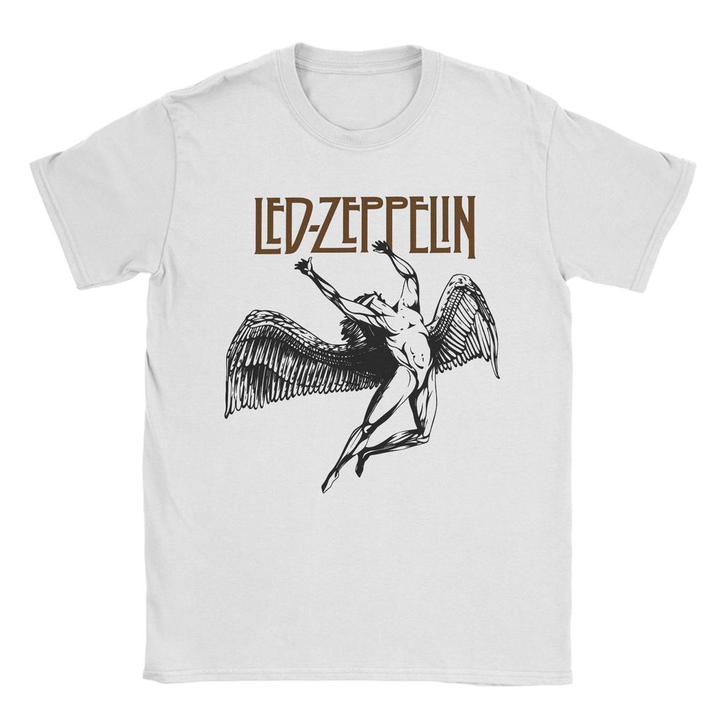 Rock band Led Zeppelins falling angel Awesome 100 Cotton Tees Short Sleeve  T Shirts Crew Neck Tops Graphic Printed