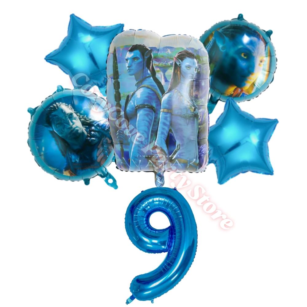 New Avatar Birthday Party Decoration Tableware Avatar 2 Balloons Set Plate Cup Gift Bags For Kids Boy Party Favors Photo Booth