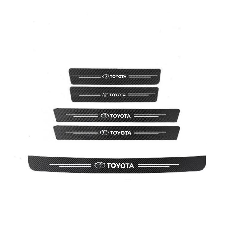 Automatisk Dörrtröskel Anti-repa Tejp Vattentät Dekal Kolfiber Bilklistermärke För Toyota Camry Corolla C-hr Rav4 Yaris