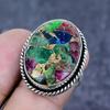 Natural Watermelon Tourmaline 925 Sterling Silver Jewelry Ring Size 6 U2i14