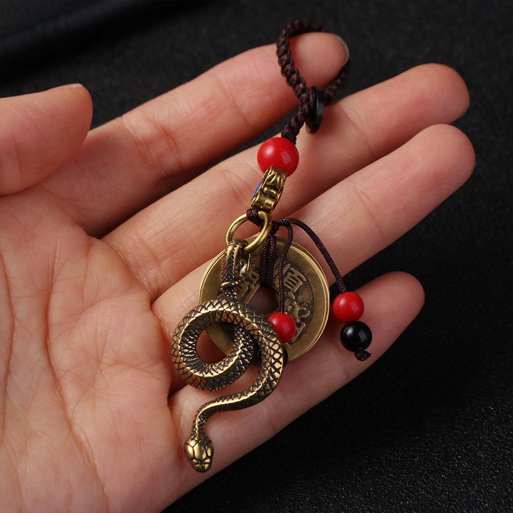 Wealth Zodiac Keychain Animals Car Key Chain Retro Snake Key Ring  Jewelry