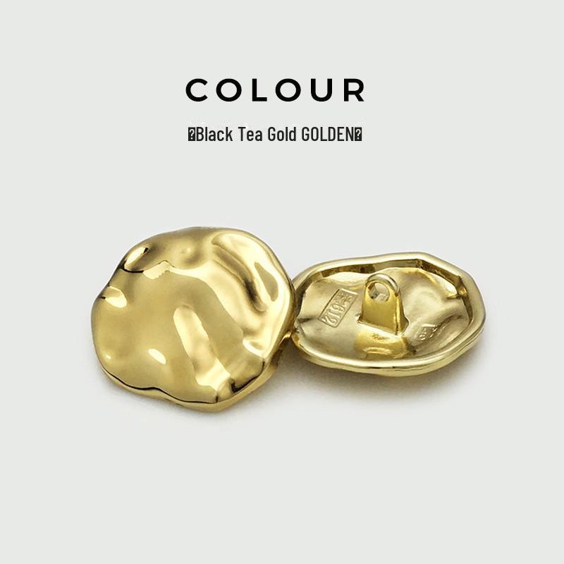 Wszechstronne Złote Wklęsło-Wypukłe Guziki do Płaszczy dla Męskich i Damskich Kurtek i Koszul