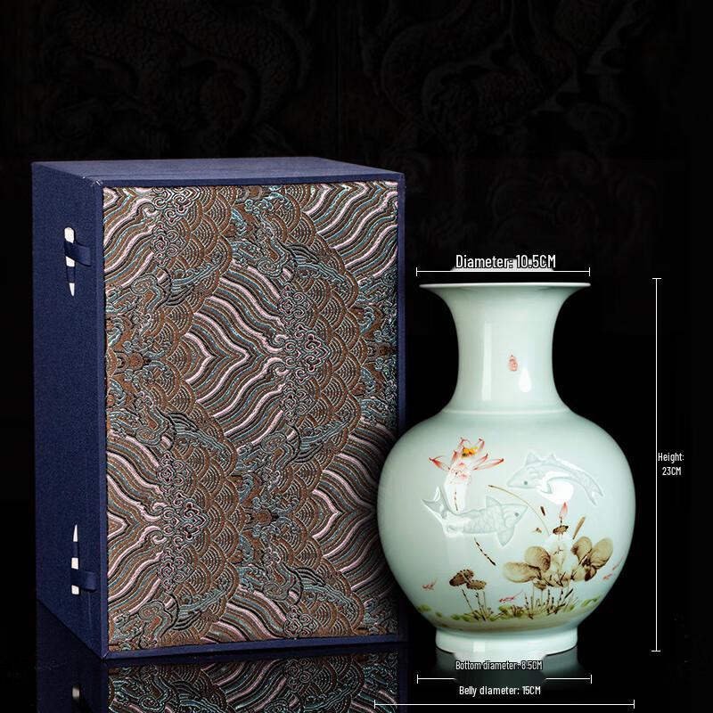 Taozhi New Chinese Hand-painted Ceramic Vase