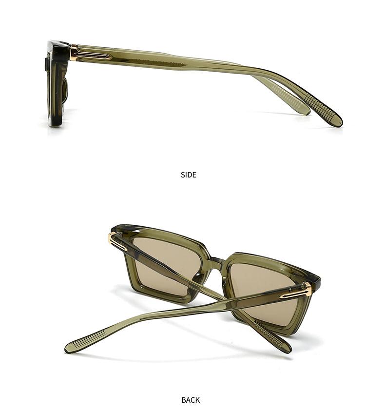  Ins Popular Fashion Cat Eye Sunglasses Men Gradient Shades UV400 Retro Rivets Decoration Women Sun Glasses