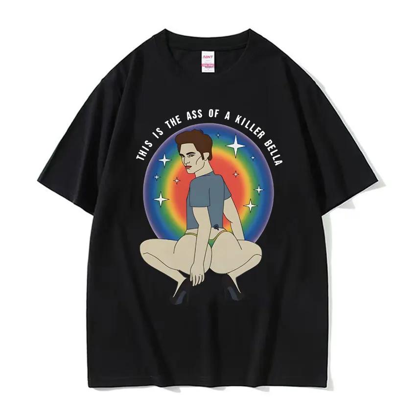 Maglietta Divertente Meme Hot Twilight Eggward Parodia di Edward Cullen Maglietta Humor Unisex Donna Casual Maglietta a Maniche Corte 100% Cotone Top