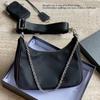 Nylon Three-in-One Bag Combination Shoulder Crossbody Bag Underarm Bag Chain Small Satchel Women's Casual Nylon Cloth S
