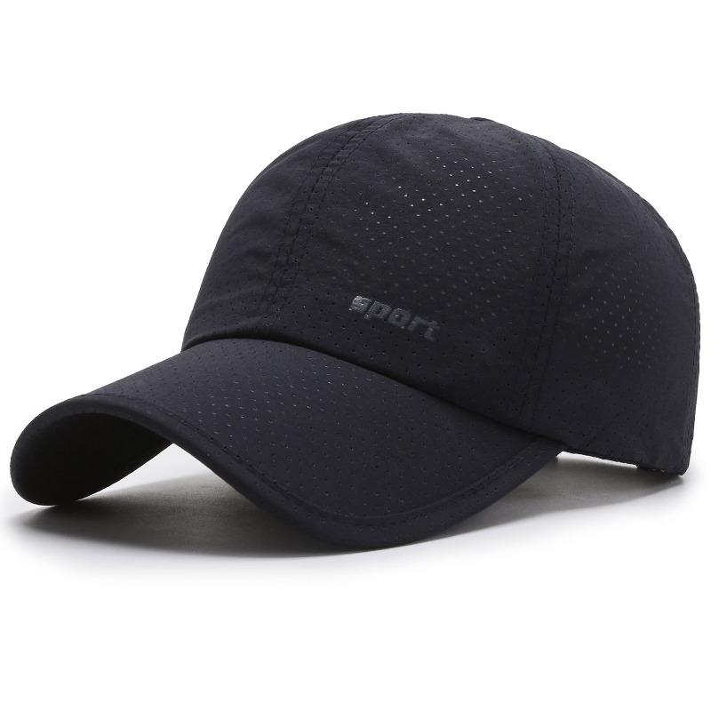

Summer sunscreen quick-drying soft top baseball cap thin breathable outdoor leisure travel shading cap men s and women s mesh темно-синий