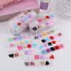 12-Grid Box Nail Art Resin Bow Streamer Ballet Alloy Butterfly Jewelry Diy Accessories