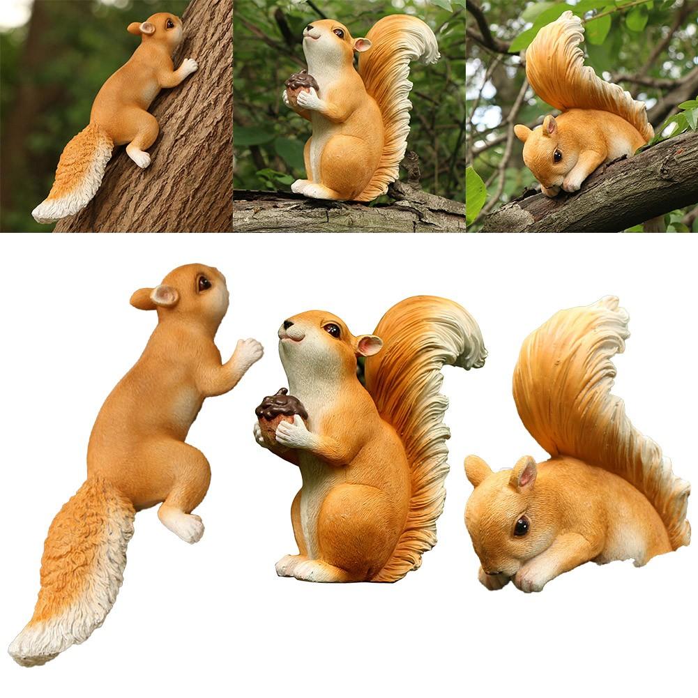 Entzückende Tier-Gartendekoration Eichhörnchen-Statue Naturfreund-Deko