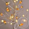 2M 20LED Bunny Rabbit Easter String Lights Battery Powered Decoration Copper Wire Lights Carrot Egg Holiday Festival Party Decor