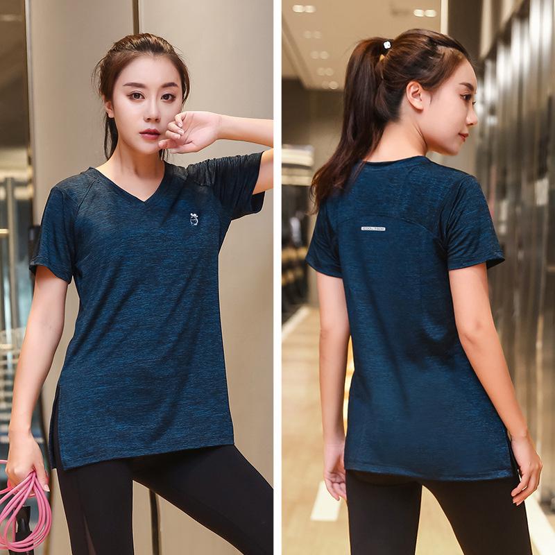 Women's Plus Size Quick-Dry Yoga T-Shirt - Summer Gym Loose Fit Running Top for Weight Loss