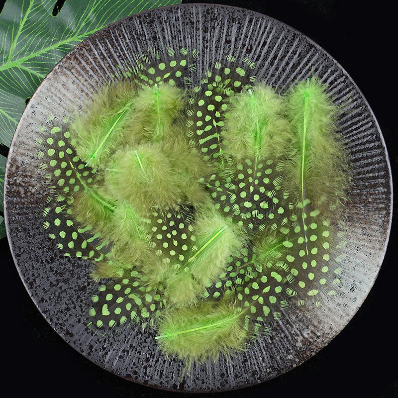 Plumes à Pois Naturelles pour Accessoires de Bâtonnet Jouet pour Chat DIY - 50 pcs.