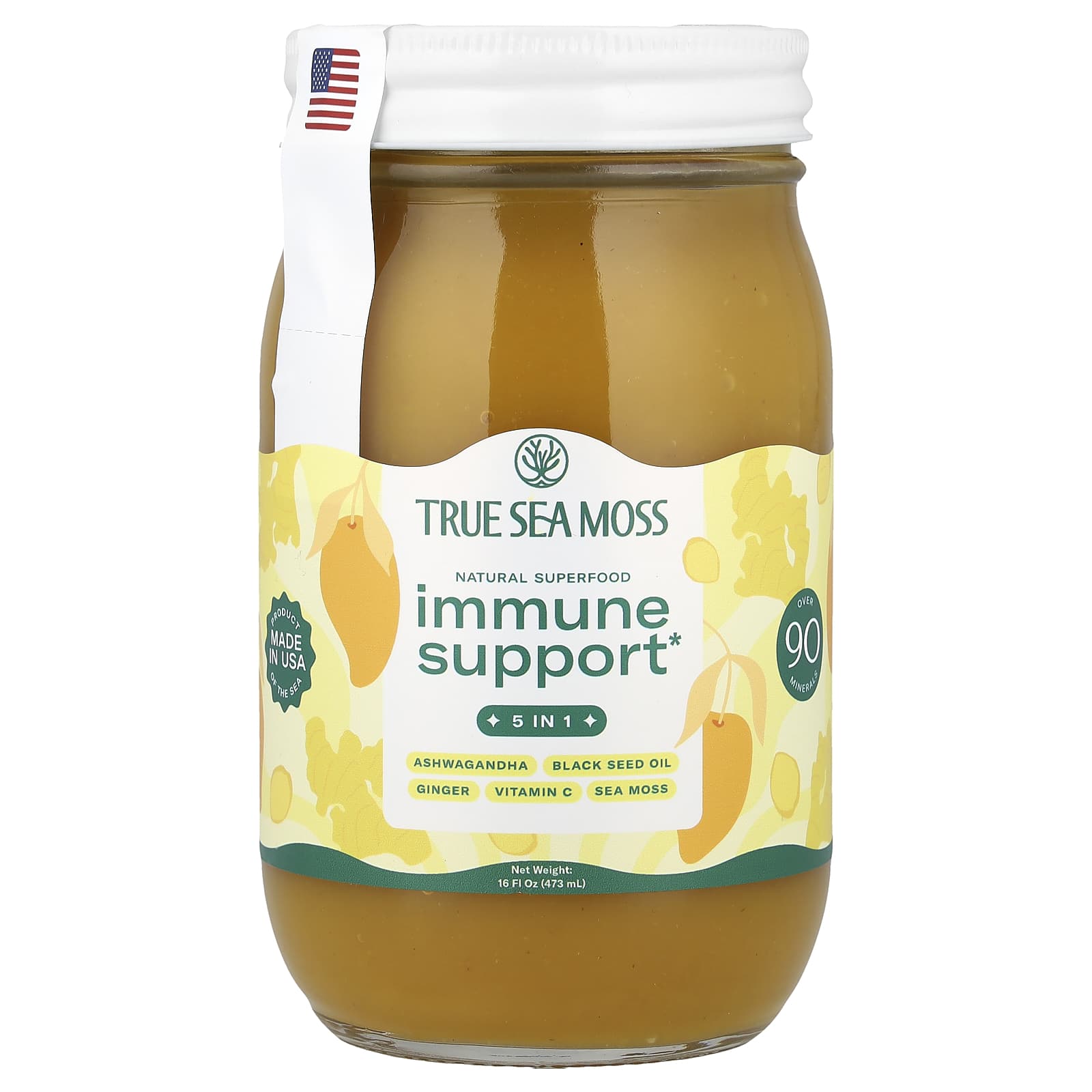 

5 In 1 Sea Moss Gel, Mango, 453G(16Fl Oz)
