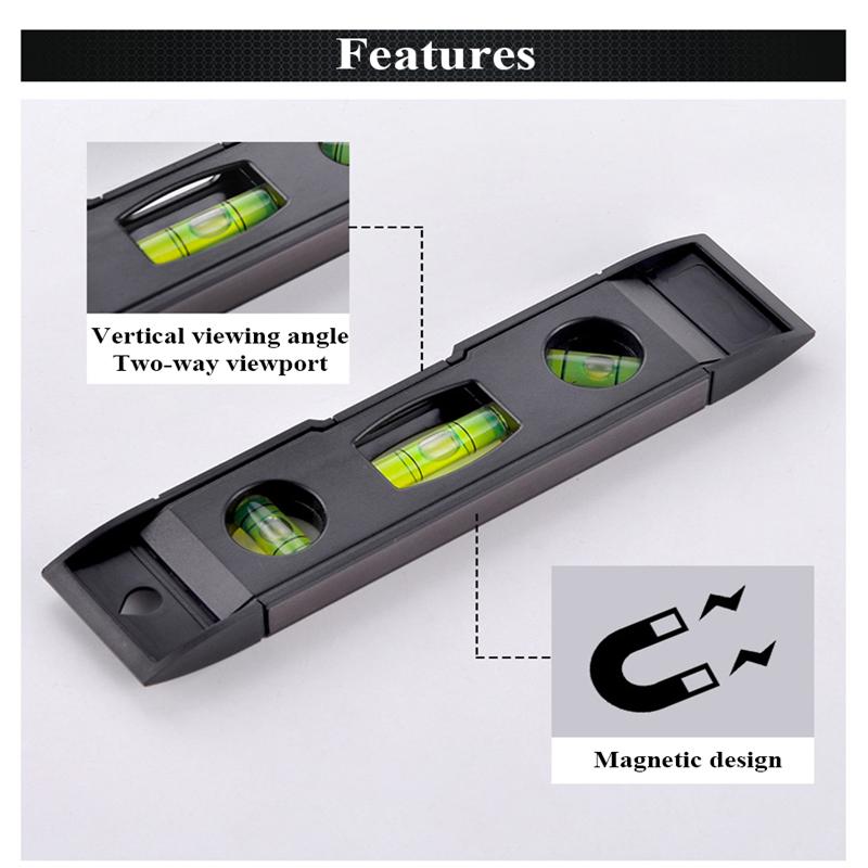 15cm Spirit Level 3 Bubble Level Magnetic Torpedo Gradienter Level Portable Level Ruler Measuring Tool