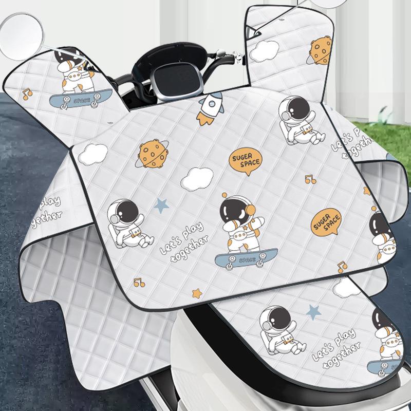 Summer Sunshade & Sun Protection EV Windshield & Handle Cover - Breathable, Oxford Cloth, Windproof for Electric Bicycles
