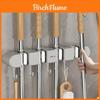 Modern Minimalist Abs Bathroom Wall Mount Mop Holder With Strong Clips And Hooks For Home Organization