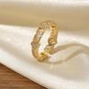 High-end Four-leaf Clover Open Ring Exquisite Workmanship Long-lasting Accessible Luxury Classy Versatile Open Ring