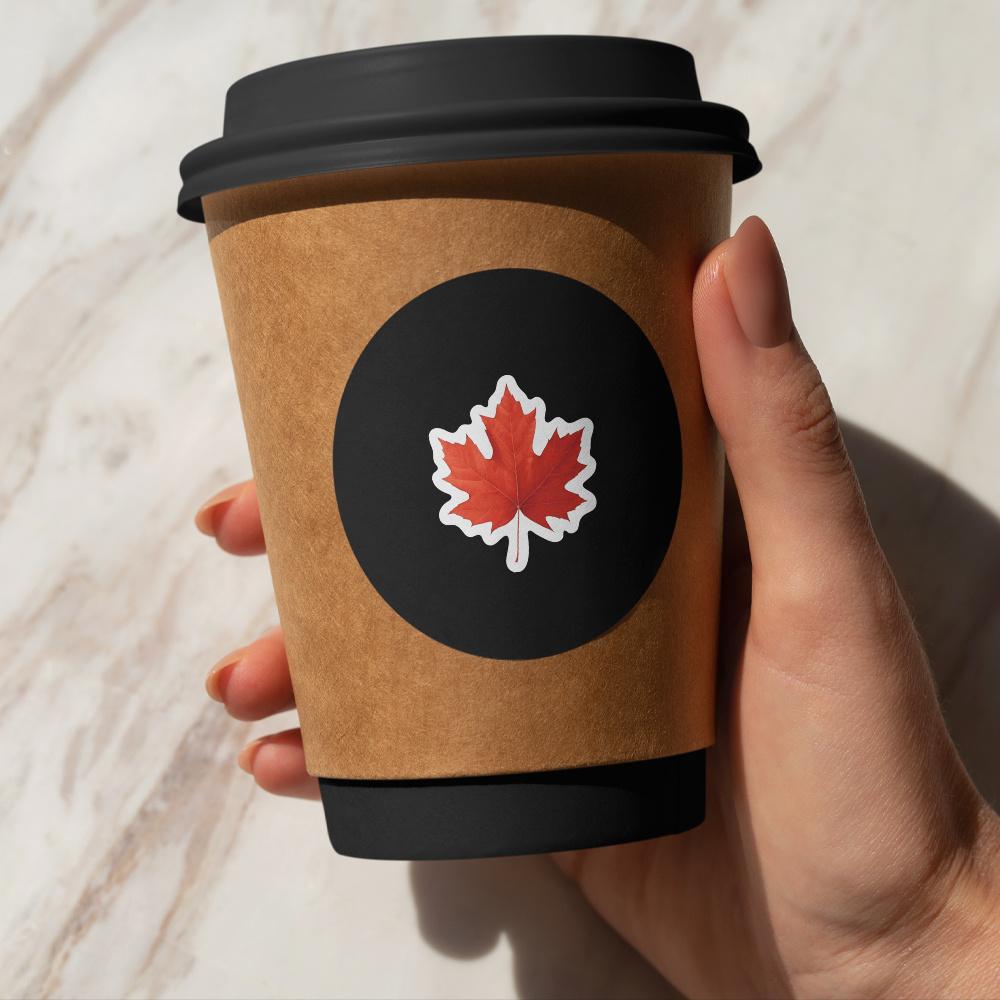 Maple Leaf Themed Stickers Perfect for Holiday Gifts, Party Decorations, Back To School, Class Rewards, Birthdays, Skateboards, Luggage, Bikes