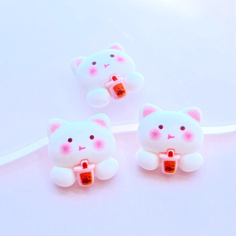 10Pcs New Cute Cartoon Cake, Ice Cream Series Flat Back Resin Cabochons Scrapbooking DIY Jewelry Craft Decoration Accessorie