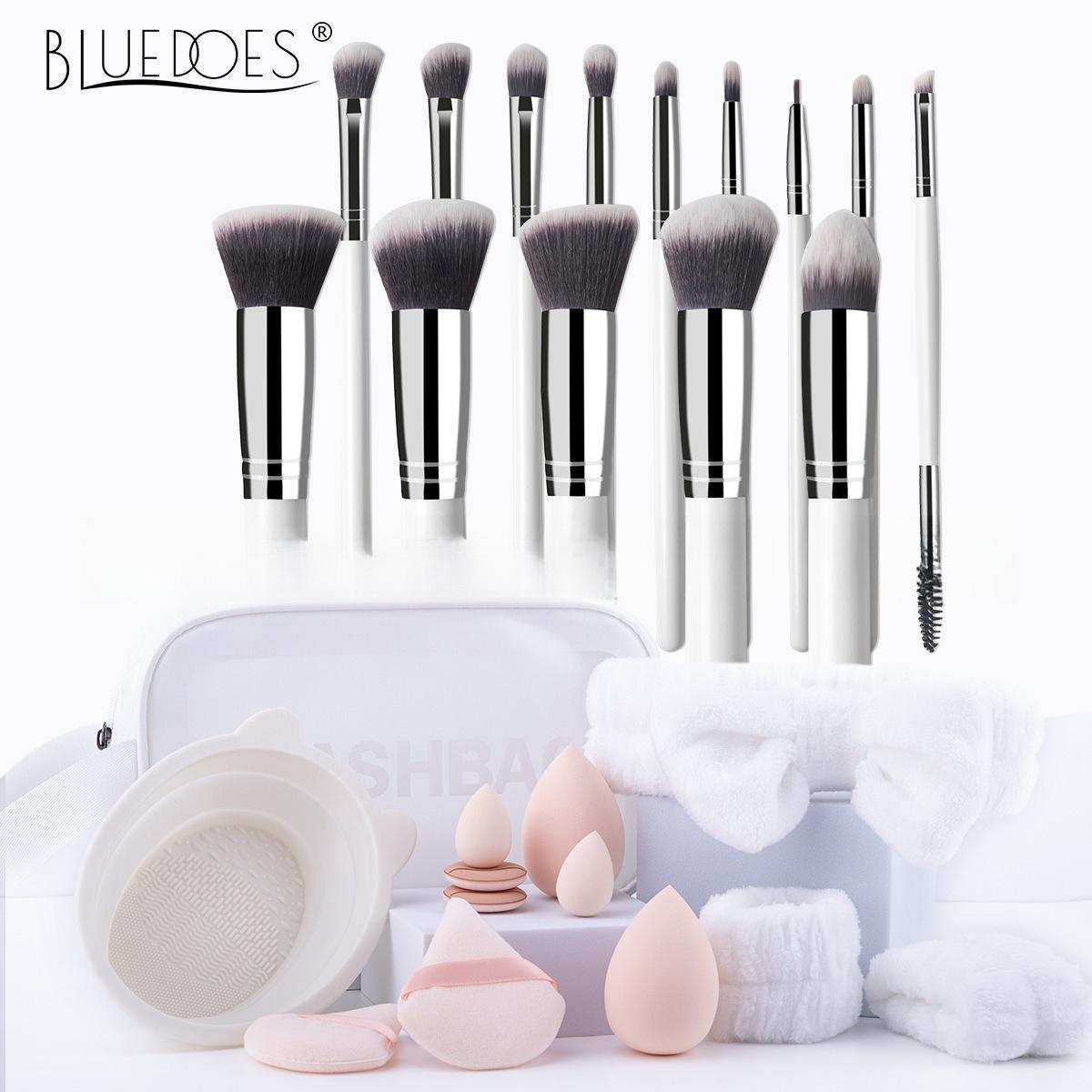 

New 27 Pieces Makeup Brush Set Combination 5 Big and 9 Small Eye Shadow Brushes Foundation Make-up Brushes Makeup Egg Portable Storage Bag