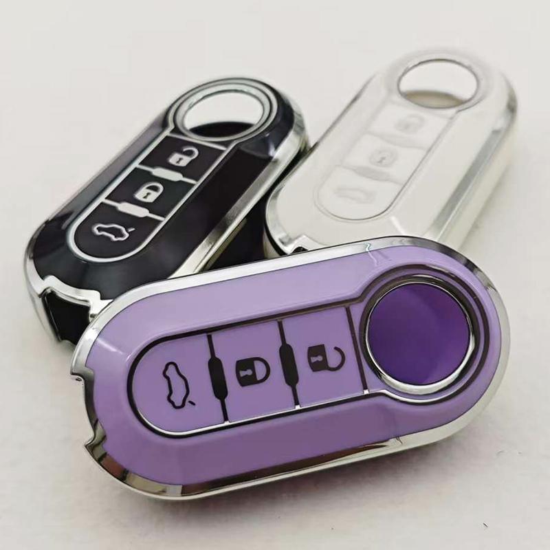 Yeni TPU Araba Çevirme Anahtar Kılıfı Kabuk FIAT 500 Ducato Punto Panda Lancia Musa Citroen Jumper Peugeot Boxer Aksesuarları