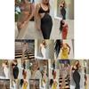 Spaghetti Maxi Dresse Strap Hollow Out Bodycon Dress Backless Cut Out Wrap Dress