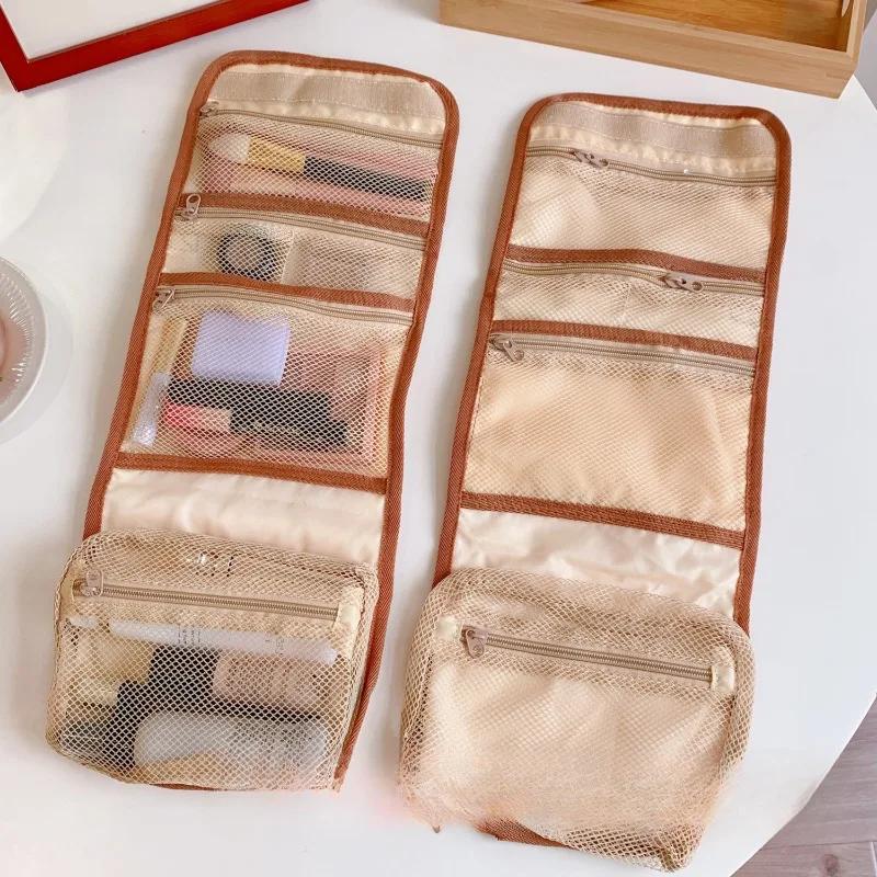 1Pcs Folding Cosmetic Bag Portable Travel Makeup Organizer Bags Dry and Wet Separation Toiletry Bag Women Waterproof Storage Washbag