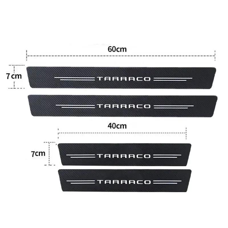 For Seat Tarraco  Auto Door Threshold Sill Protective Rear Trunk Bumper Guard Stickers Carbon Fiber Car Door Pedal Strips