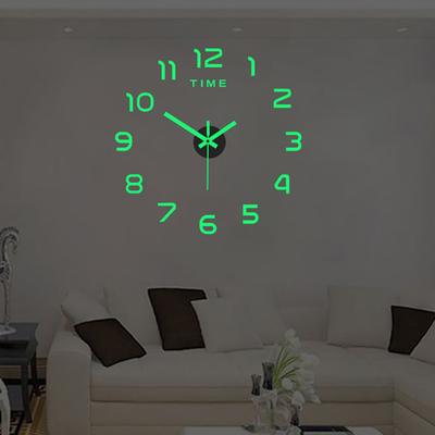 Bedroom Decoration Clock Large 2D Wall Clock Living Room Large Garden Acrylic Mirror Sticker Decoration Art Decor Clocks Digital