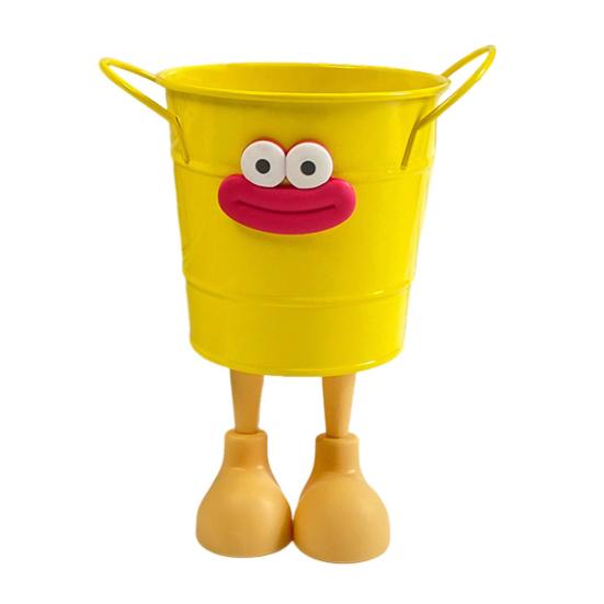 Metal Bucket Pencil Holder Funny Desk Organizer for Office Home Large Capacity Stationery Storage Boxes for Pens Markers Rulers