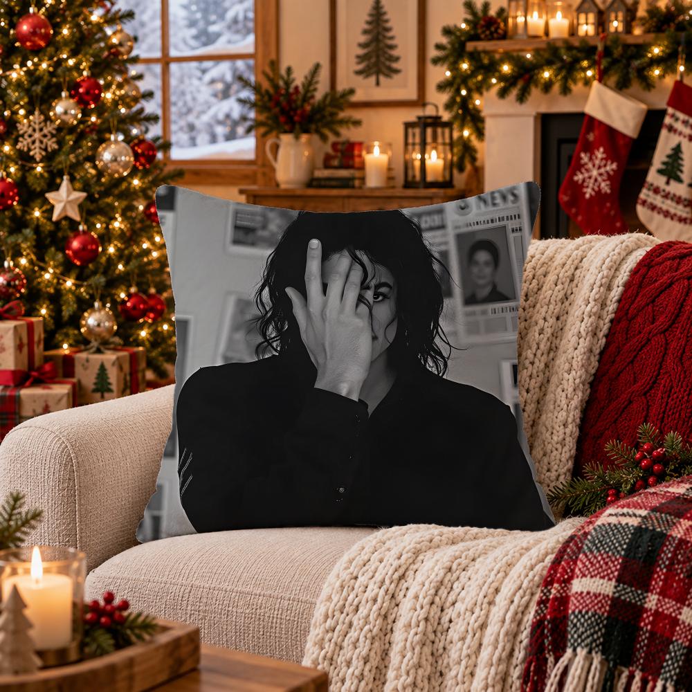 Singer Michael Jackson Cushion Cover Cushion Cover Soft Plush Cushion Covers Fluffy Throw Pillow Cases For Sofa Bedroom