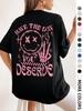 Unisex Cartoon-Buchstaben-Print Drop-Shoulder-T-Shirt, modisches Unisex-Freizeit-Rundhals-T-Shirt.