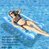 Inflatable PVC Float Recliner: Foldable Striped Swimming Bed