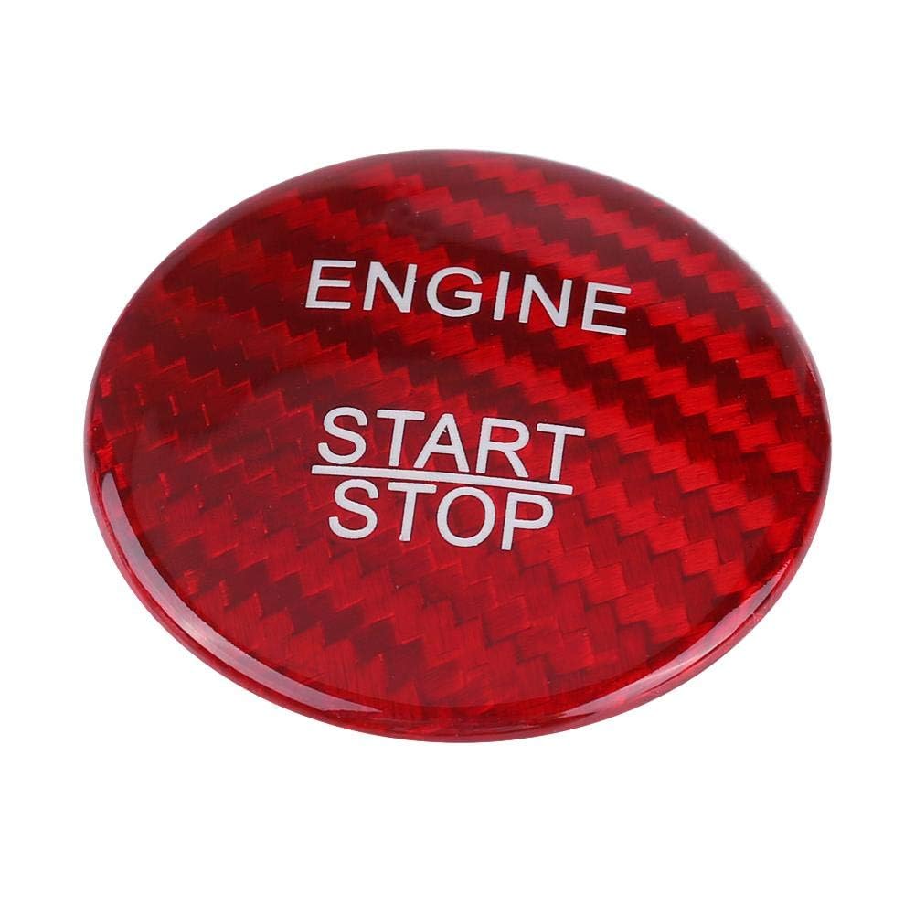 Carbon Fiber Engine Start Button Start Stop Button Cover Trim