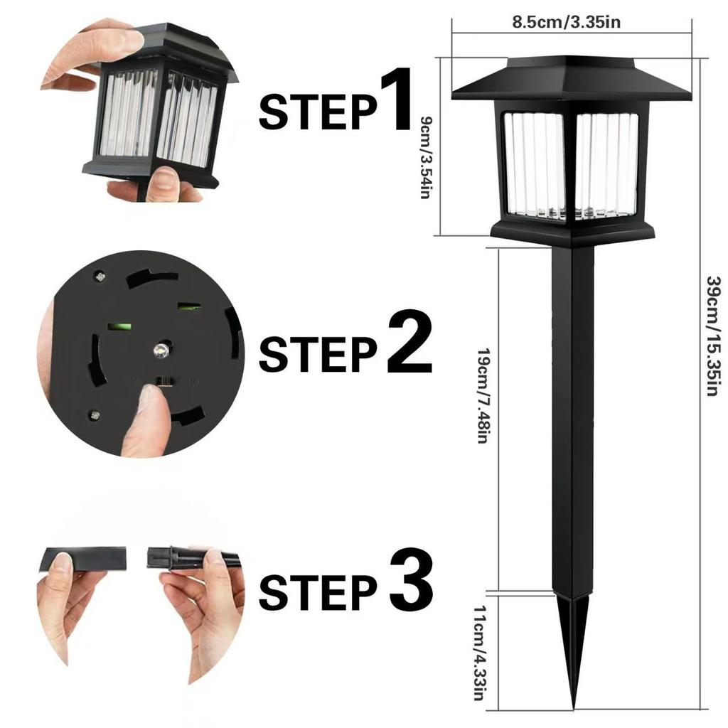 Solar Landscape Plug-in Lights for Gardens, Courtyards, and Pathways
