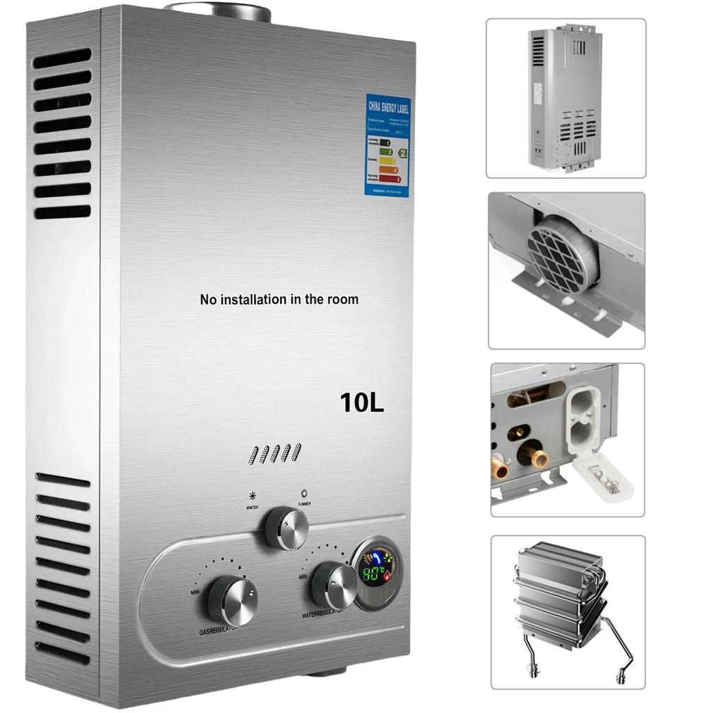 10L 5GPM Tankless Gas Natural Propane Hot Water Heater Instant Boiler